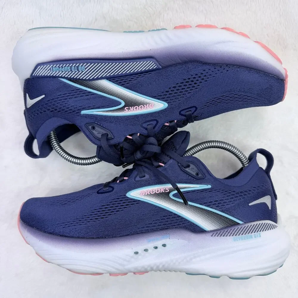 Brooks Glycerin GTS 22 Womens Running Shoes Blue Ribbon Peacoat Size 9 Support